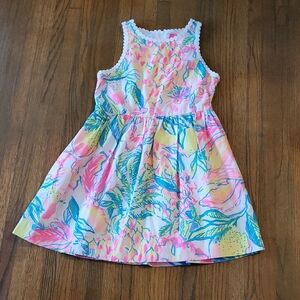 Lilly Pulitzer Pink and Blue Floral Kids Dress